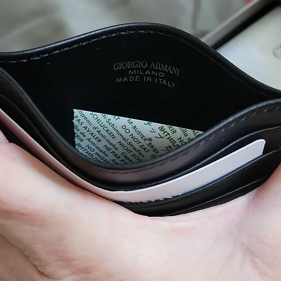 Giorgio Armani black credit card holder